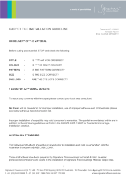 carpet tile installation guideline