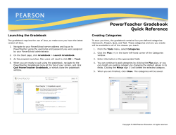 PowerTeacher Gradebook Quick Reference