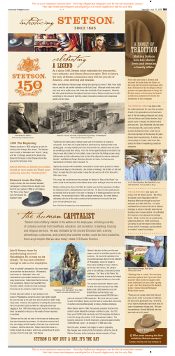 Fort Worth Star-Telegram Stetson Special Section 20150725