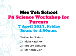 Developing children`s curiosity in Science