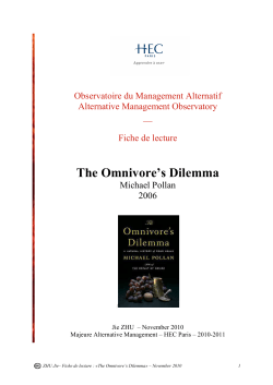 The Omnivore`s Dilemma