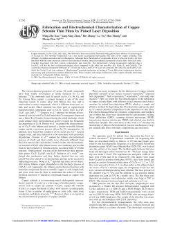 Fabrication and Electrochemical Characterization of