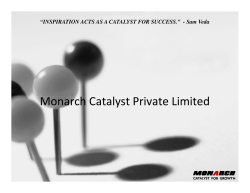 Monarch Catalyst Private Limited Monarch Catalyst Private Limited