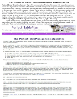LEC 6: Generating New Strategies: Genetic Algorithm vs Alpha