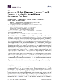 Aquaporin-Mediated Water and Hydrogen Peroxide Transport Is