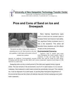 Pros and Cons of Sand on Ice and Snowpack