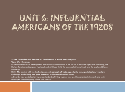 Unit 6: Influential Americans of the 1920s