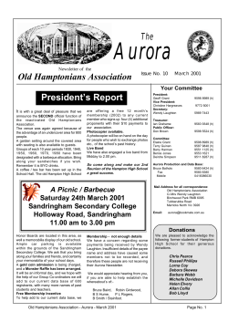 Aurora No9 - Old Hamptonians Association