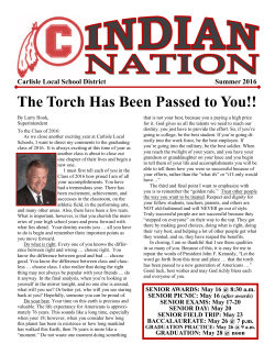 The Torch Has Been Passed to You!!