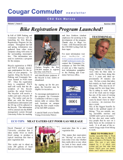 Bike Registration Program Launched!