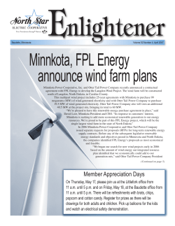 Minnkota, FPL Energy announce wind farm plans
