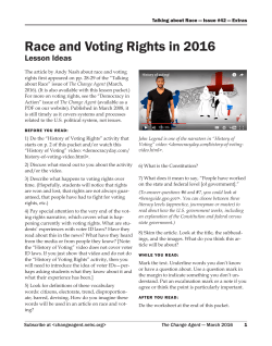 Race and Voting Rights in 2016