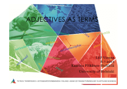 adjectives as terms