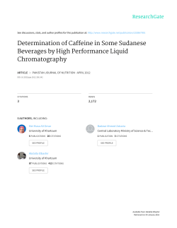 Determination of Caffeine in Some Sudanese