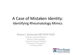 A Case of Mistaken Identity - American College of Physicians