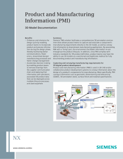 Product and Manufacturing Information (PMI)
