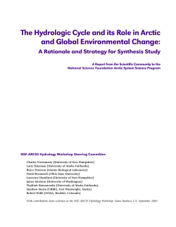 The Hydrologic Cycle and its Role in Arctic and Global