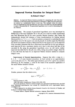 Improved Newton Iteration for Integral Roots