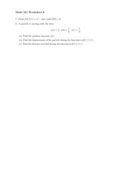 Math 231 Worksheet 6 1. Find f if f /(x) = x2