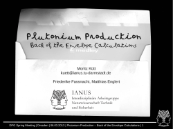 Plutonium Production