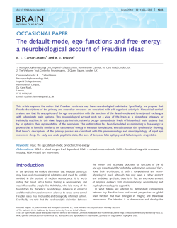 The default-mode, ego-functions and free-energy