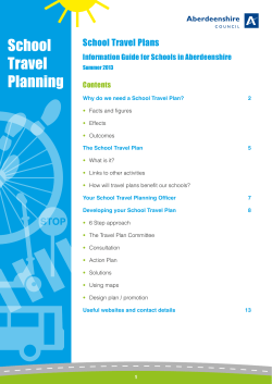 School Travel Plans - Aberdeenshire Council