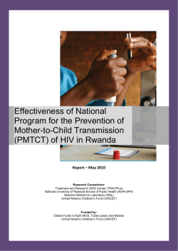 (PMTCT) of HIV in Rwanda - School of Public Health