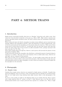 PART 4: METEOR TRAINS