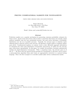 Pricing Combinatorial Markets for Tournaments
