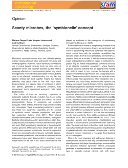 Scanty microbes, the symbionelle concept