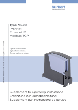 Supplement to Operating Instructions Erg&auml;nzung zur