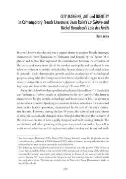 Jean Rolin`s La Clôture and Michel Braudeau`s Loin des fo