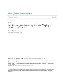 Martial Lawyers: Lawyering and War