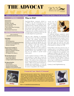 THE ADVOCAT - Billerica Cat Care Coalition