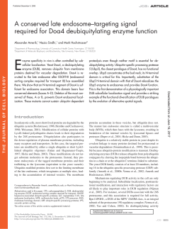 A conserved late endosome&ndash;targeting signal required for Doa4