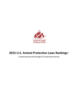 2015 US Animal Protection Laws Rankings