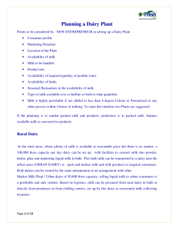 Planning A Dairy Plan