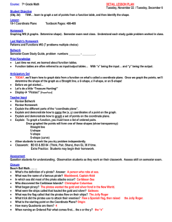Course: 7th Grade Math DETAIL LESSON PLAN Tuesday