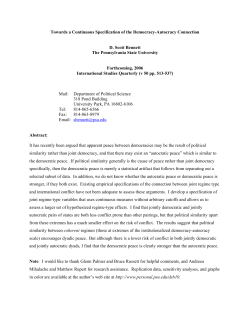 Towards a Continuous Specification of the Democracy