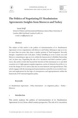 The Politics of Negotiating EU Readmission