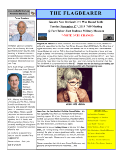 Nov. 2015 - The New Bedford Civil War Roundtable