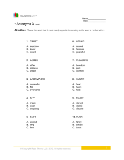 Antonyms - English for Everyone