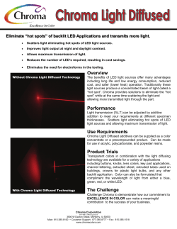 Eliminate &ldquo;hot spots&rdquo; of backlit LED Applications