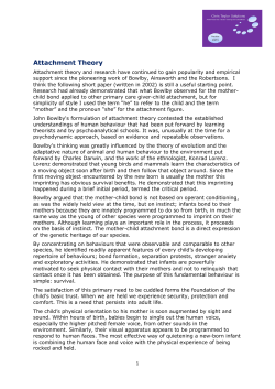 Attachment Theory - Chris Taylor Solutions