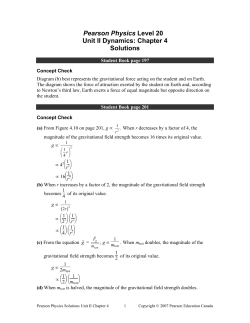 Pearson Physics Level 20 Unit II Dynamics: Chapter 4 Solutions