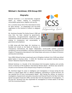 Michael J. Hershman, ICSS Group CEO