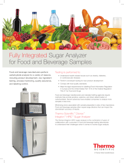 Fully Integrated Sugar Analyzer for Food and Beverage Samples
