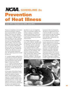Prevention of Heat Illness