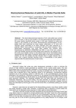 Electrochemical Reduction of solid UO2 in Molten