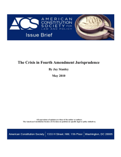 The Crisis in Fourth Amendment Jurisprudence
